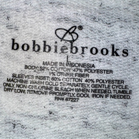 Bobbie Brooks NWT Sweatshirt Gray Heather Pullover Athleisure Arm Stripe Size L - Picture 2 of 16
